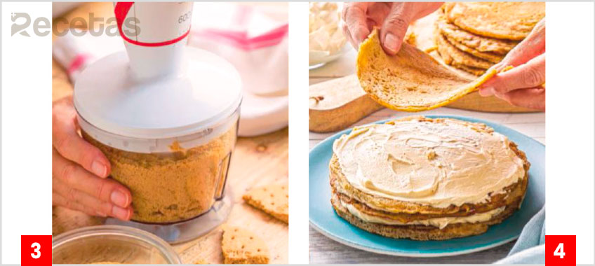 Tarta de Crepes con Dulce de Leche y Queso Crema